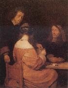TERBORCH, Gerard The Card-Playes oil painting on canvas